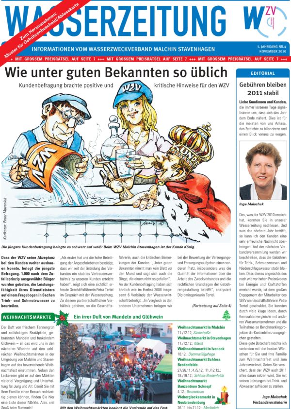 Wasserzeitung 04/2010 » WasserZweckVerband­ Malchin Stavenhagen