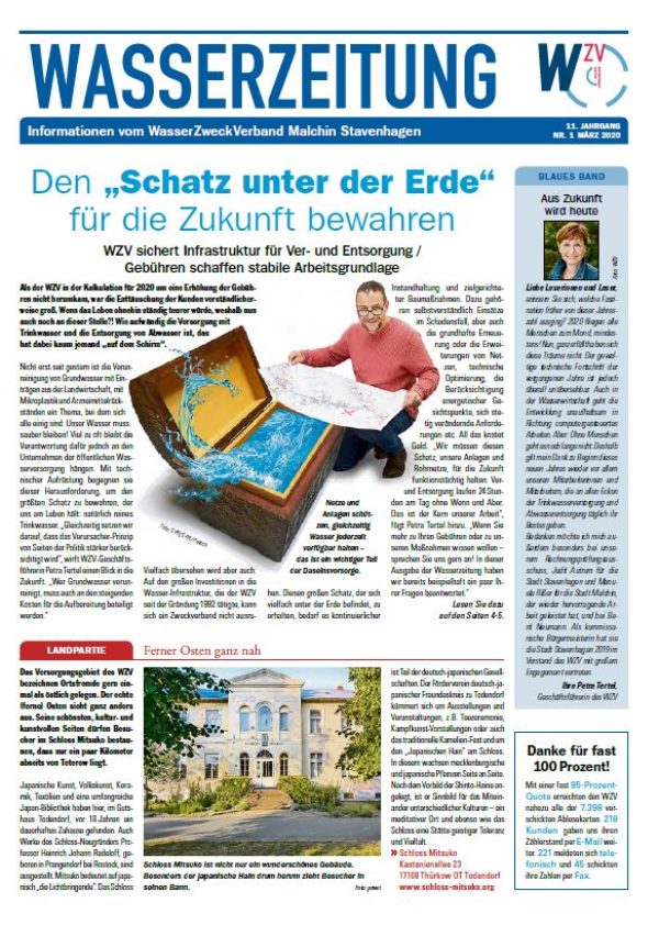 Wasserzeitung 03/2020 » WasserZweckVerband­ Malchin Stavenhagen